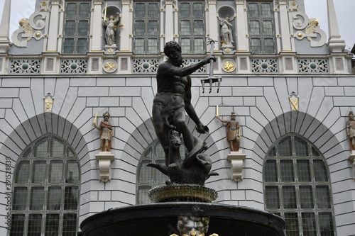 The unique Neptune Fountain from Gdańsk's old town