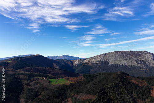 view of rocky mountains in the basque country