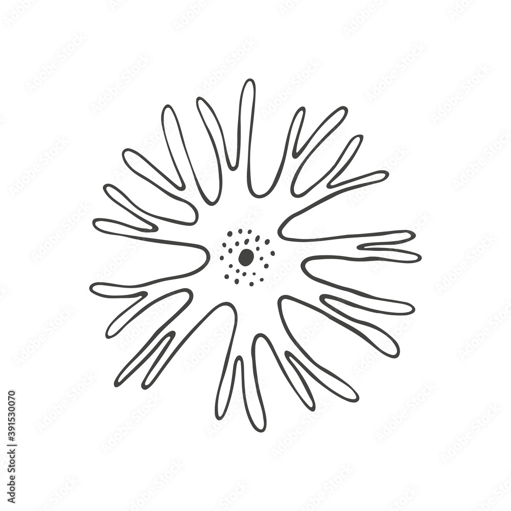 Virus or bacteria hand drawn icon Virus or bacteria hand drawn icon