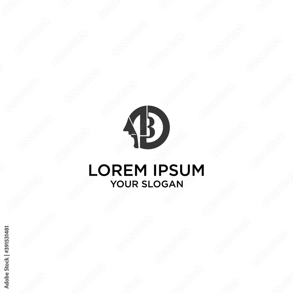 company logo with modern letter B company logo with modern letter B