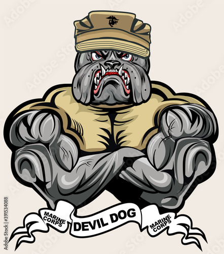 military Bulldog marine corps devil dog