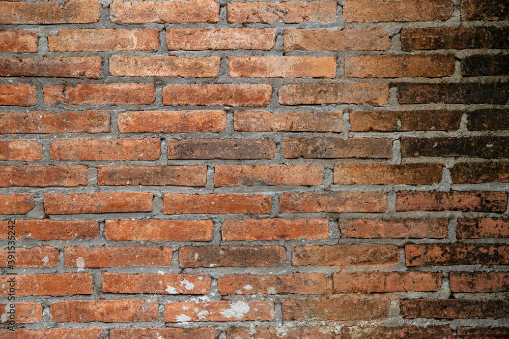 Fototapeta premium old red brick wall texture background