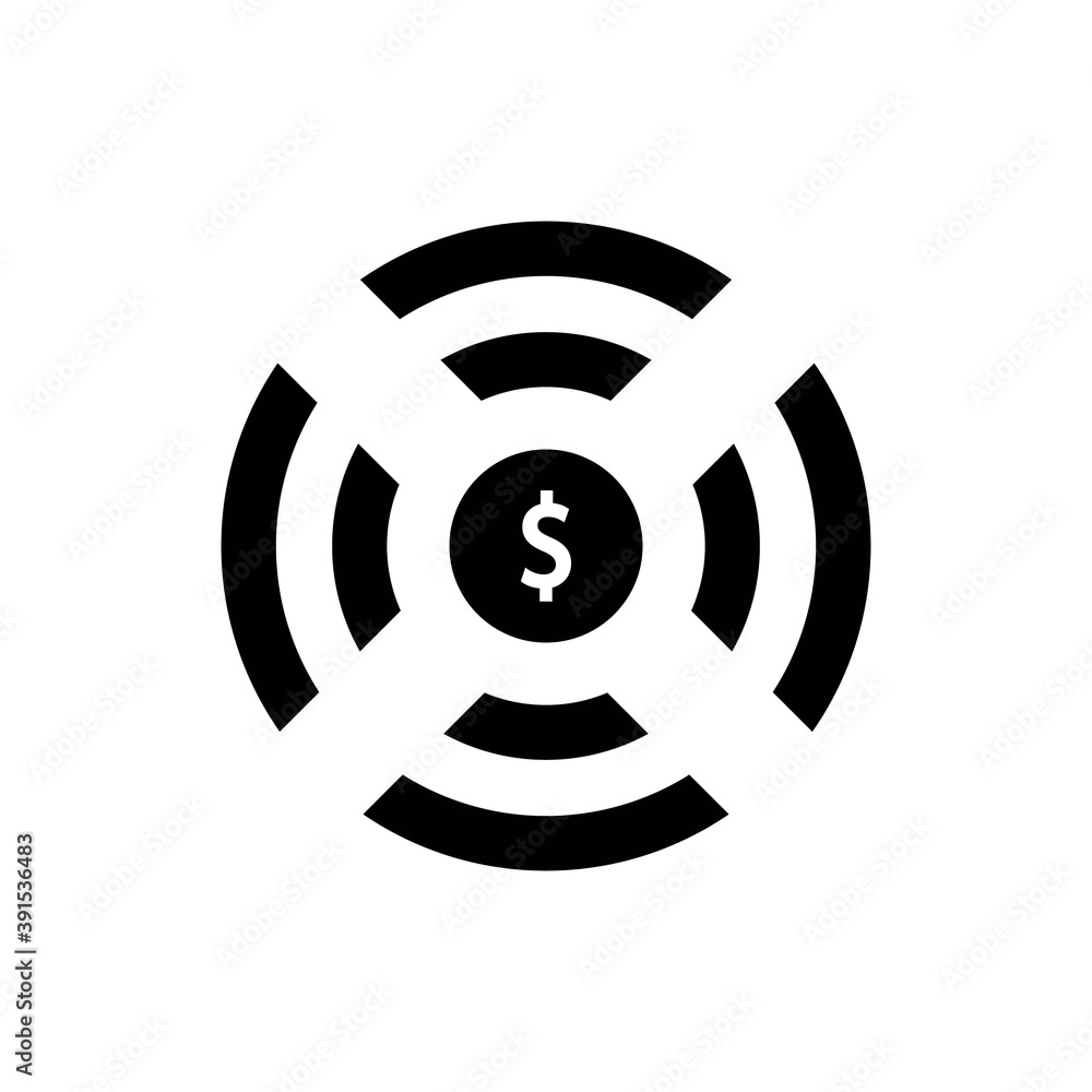 Money target icon Money target icon