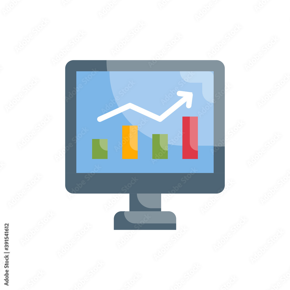 Stock Market Vector Style illustration. Business and Finance Flat Icon. Stock Market Vector Style illustration. Business and Finance Flat Icon.