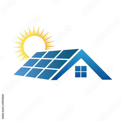 solar panels roof icon vector button symbol concept vector