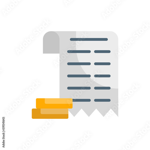 Invoice Vector Style illustration. Business and Finance Flat Icon.
