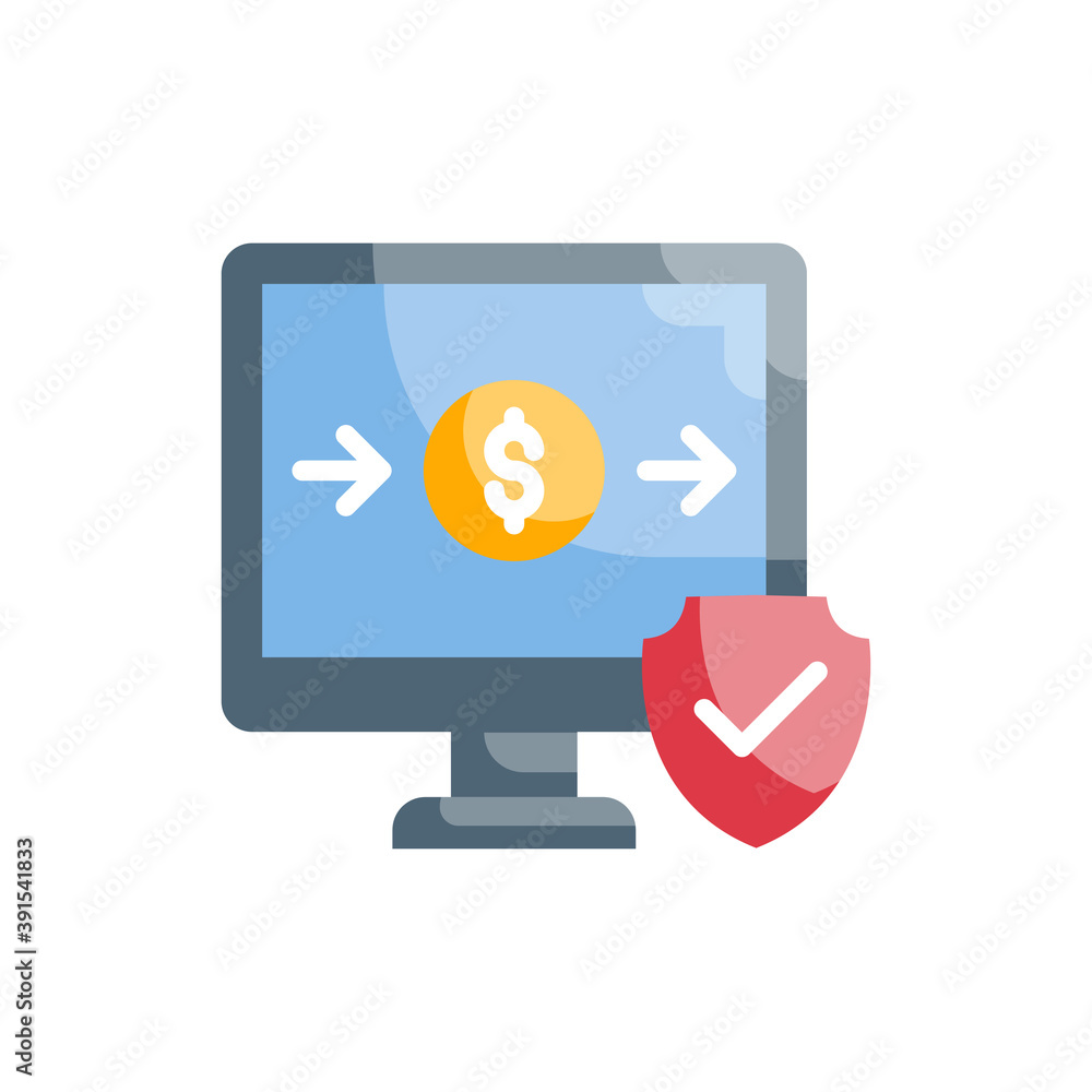 Safe Transfer Vector Style illustration. Business and Finance Flat Icon. Safe Transfer Vector Style illustration. Business and Finance Flat Icon.