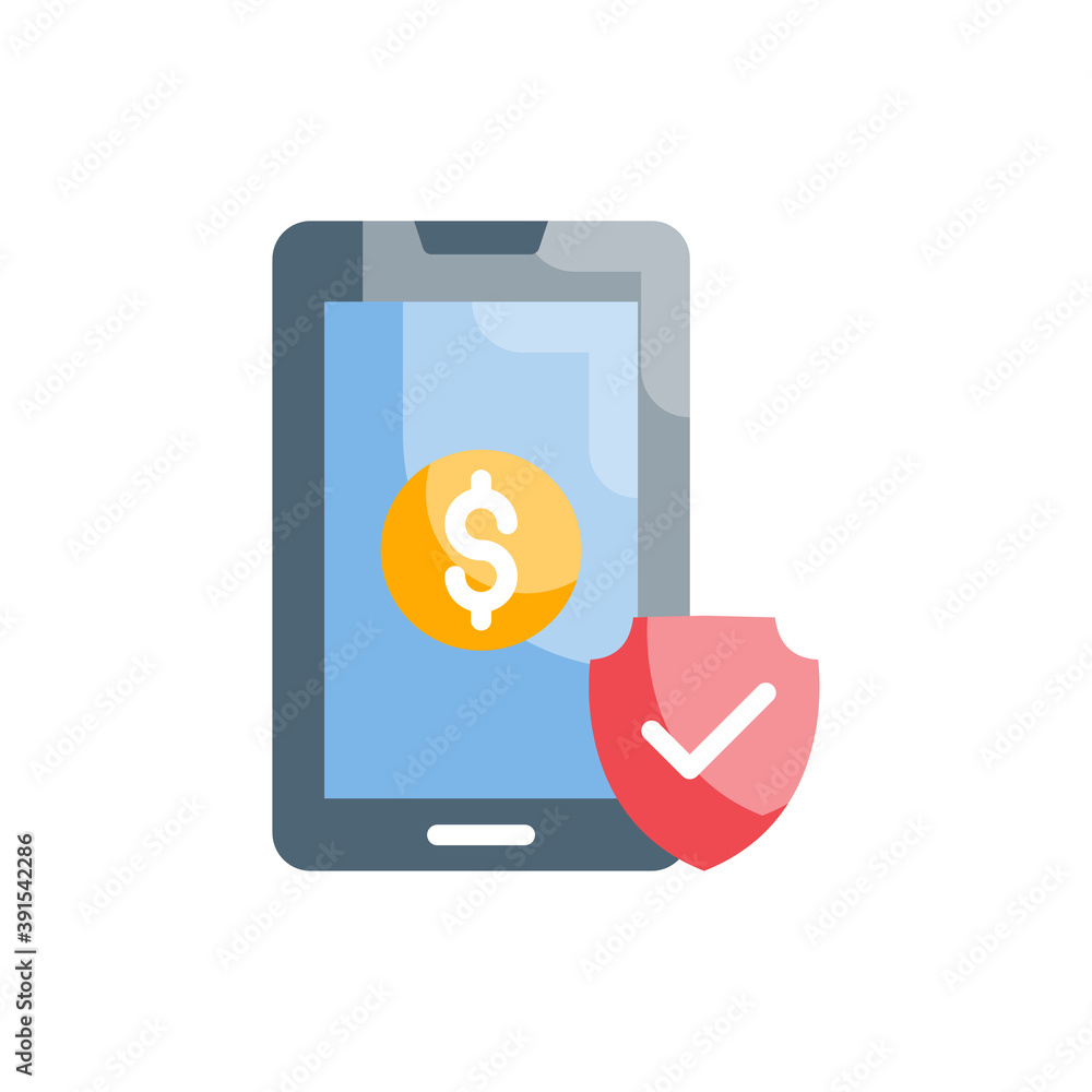 Mobile Payment Vector Style illustration. Business and Finance Flat Icon. Mobile Payment Vector Style illustration. Business and Finance Flat Icon.
