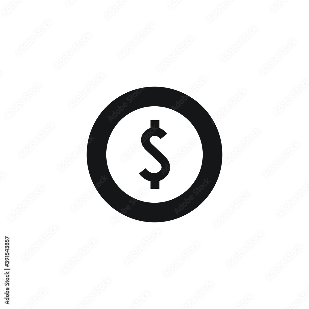 Icon vector graphic of dollar symbol, good for template web etc Icon vector graphic of dollar symbol, good for template web etc