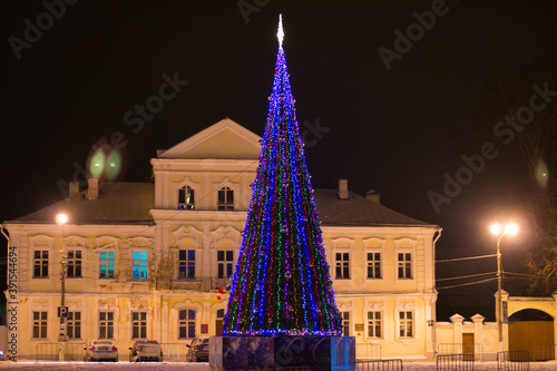 Torzhok, Tver region / Russia, Christmas tree on the square