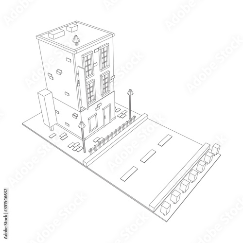 City building real estate concept.