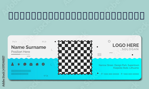 Email signature template, Clean and modern email signature template, 