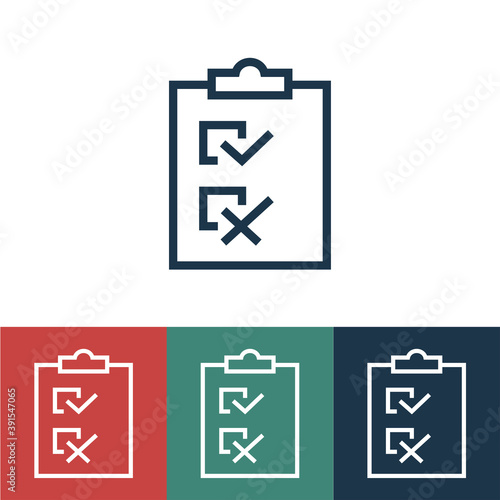 Linear vector icon with petition