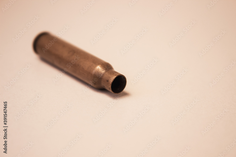 Bullet case isolated on white background. Bulletcase. Weapon bullet Bullet case isolated on white background. Bulletcase. Weapon bullet