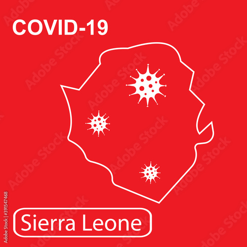 Map of Sierra Leone labeled "COVID-19".