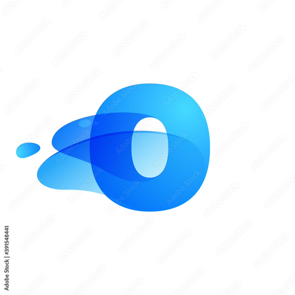 O letter logo made of clear water and dew drops. O letter logo made of clear water and dew drops.