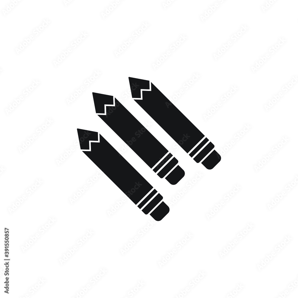 Icon vector graphic of pencil, good for template Icon vector graphic of pencil, good for template