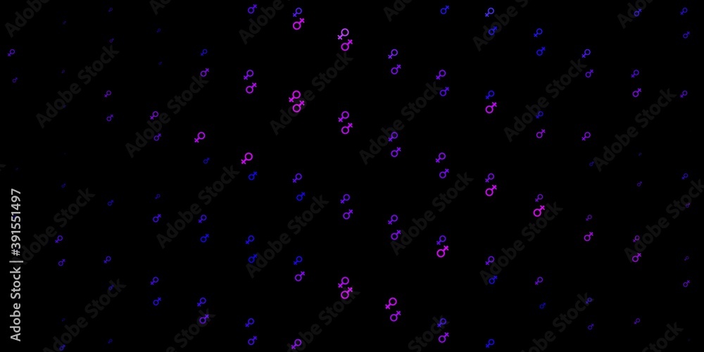 Dark Purple, Pink vector template with businesswoman signs.