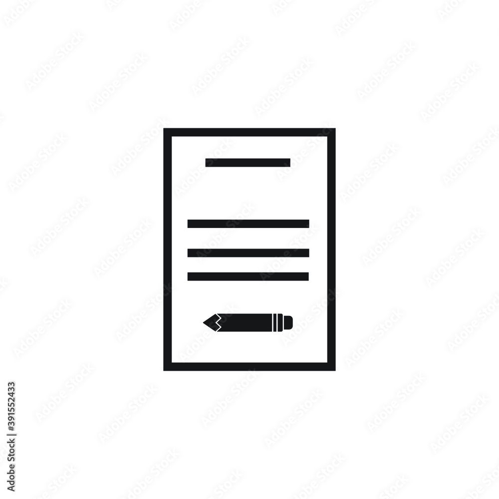 Icon vector graphic of letter, paper, good for template web etc Icon vector graphic of letter, paper, good for template web etc