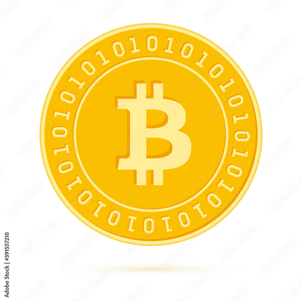 Bitcoin, internet currency coin isolated on white Bitcoin, internet currency coin isolated on white