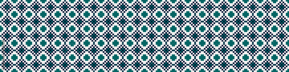 Fototapeta premium Abstract Cross Pattern Dots Logo generative computational art illustration