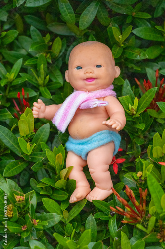 baby in the garden