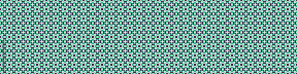 Fototapeta premium Abstract Cross Pattern Dots Logo generative computational art illustration