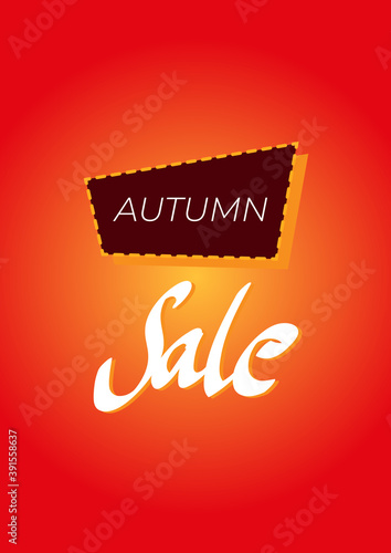 Autumn sale background, poster graphic, vector illustration