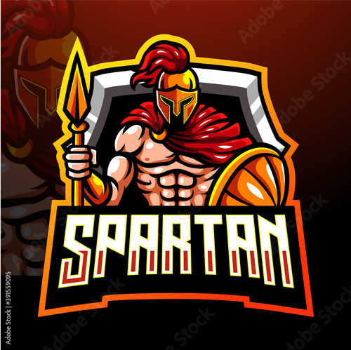 Spartan mascot. esport logo design