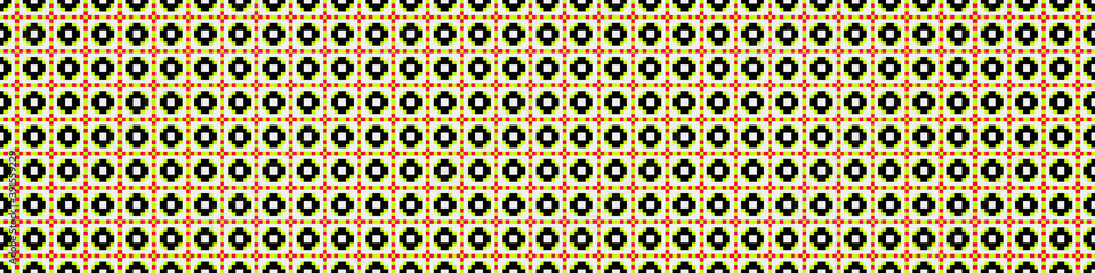 Fototapeta premium Abstract Cross Pattern Dots Logo generative computational art illustration