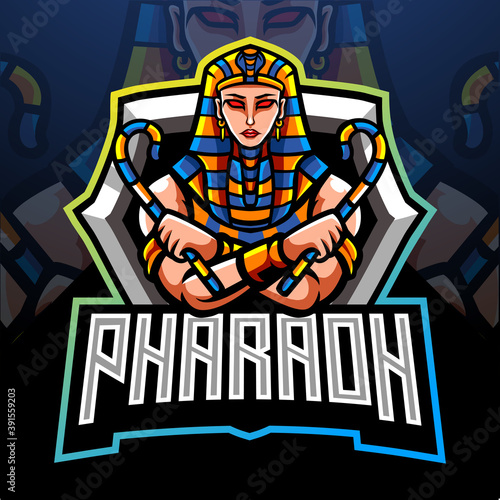 Pharaoh mascot. esport logo design
