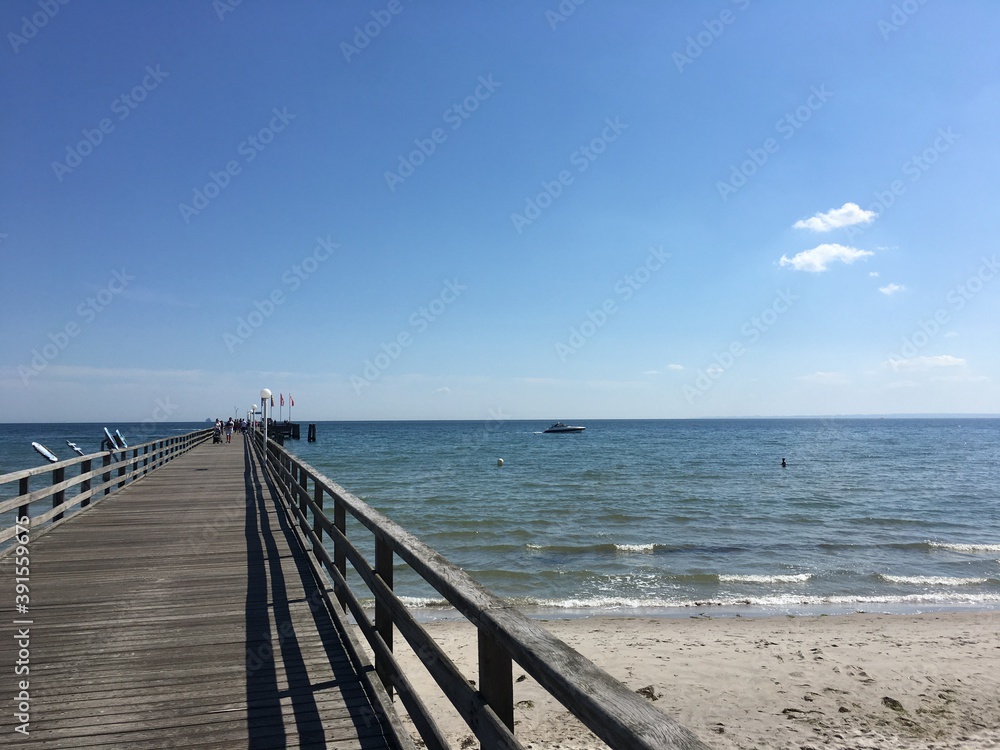 wooden pier in northern Germany