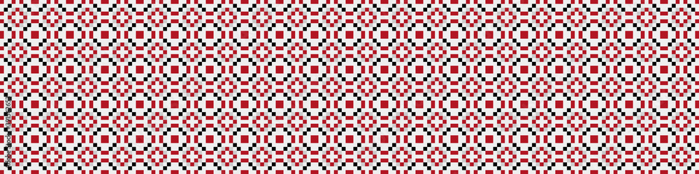 Fototapeta premium Abstract Cross Pattern Dots Logo generative computational art illustration