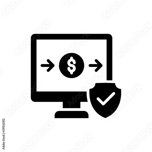 Safe Transfer Vector Style Solid Icon. Business and Finance EPS 10 File