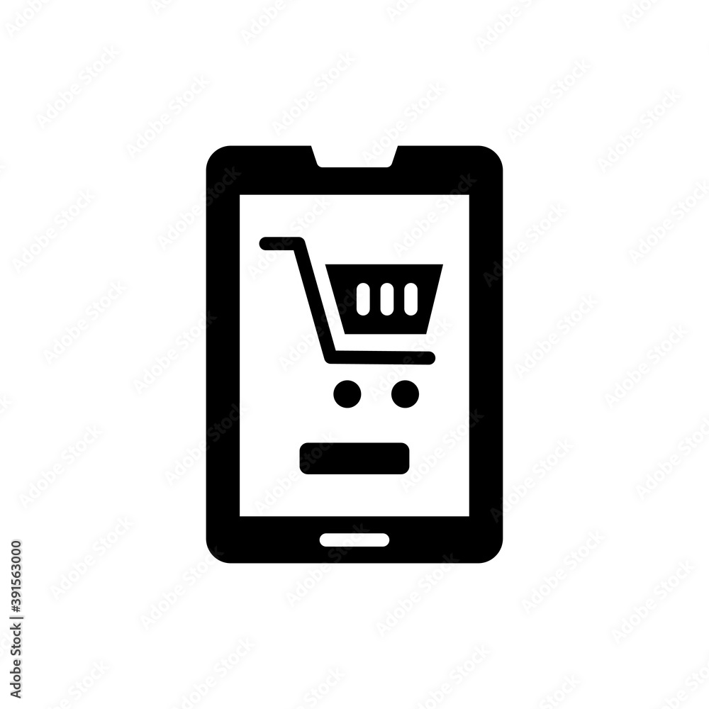 Mobile Commerce Vector Style Solid Icon. Business and Finance EPS 10 File Mobile Commerce Vector Style Solid Icon. Business and Finance EPS 10 File