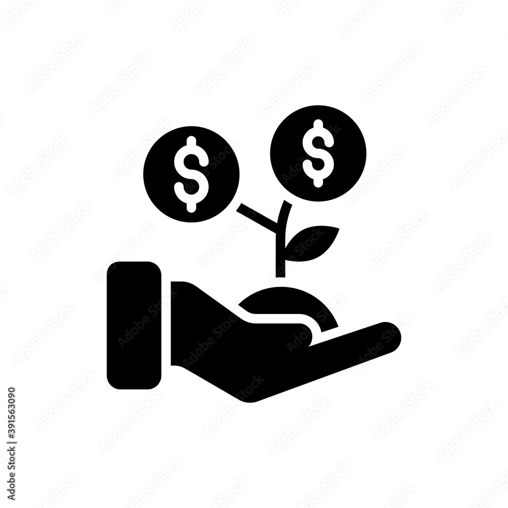 Money Growth Vector Style Solid Icon. Business and Finance EPS 10 File Money Growth Vector Style Solid Icon. Business and Finance EPS 10 File