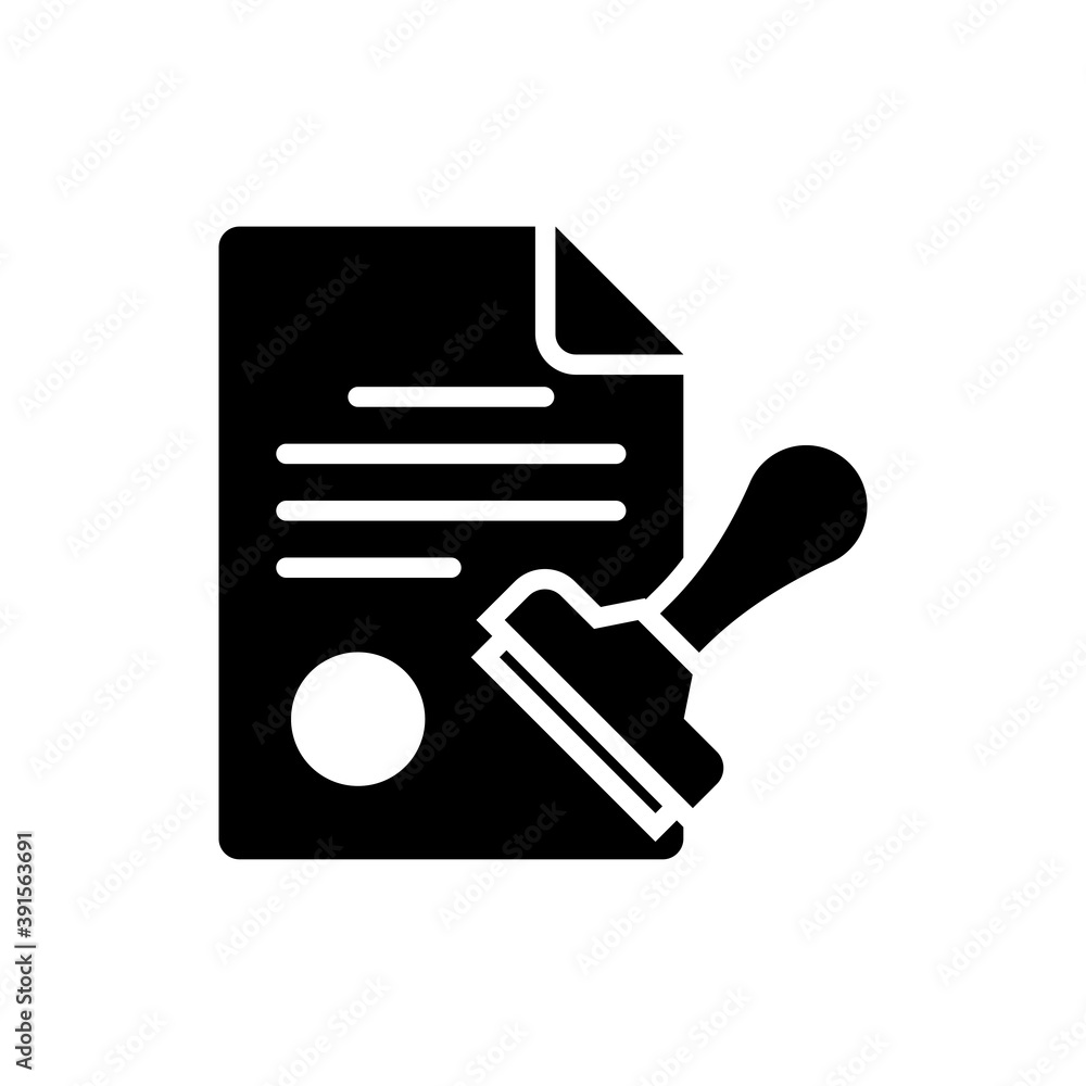 Stamp Vector Style Solid Icon. Business and Finance EPS 10 File Stamp Vector Style Solid Icon. Business and Finance EPS 10 File