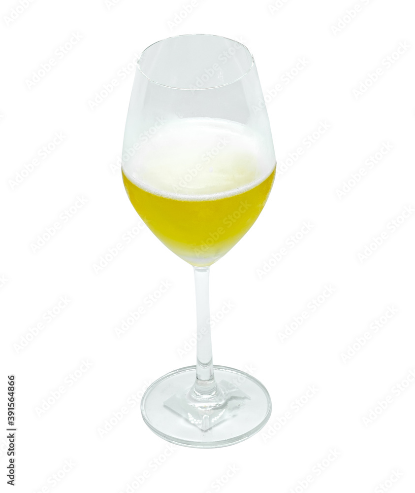 Closeup glass of delicious expensive wine on white background Closeup glass of delicious expensive wine on white background