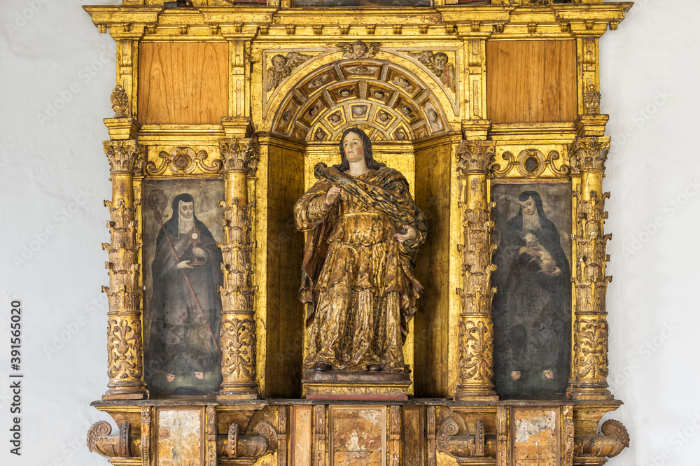 Fototapeta premium San Francisco Church and Convent, Santa Lucia retable, Quito, Pichincha Province, Ecuador, Unesco World Heritage Site