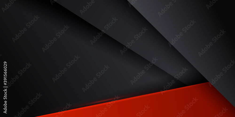 Abstract black red grey metallic carbon neutral overlap red light hexagon mesh design modern luxury futuristic technology background vector illustration.