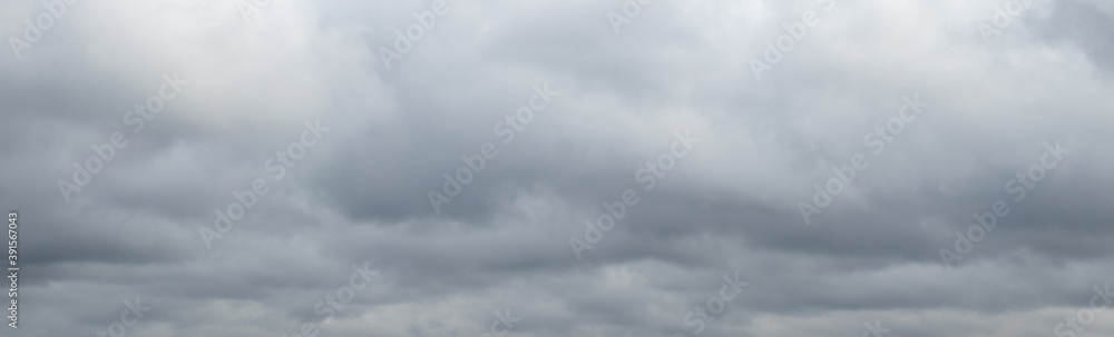 Panorama of gray cloudy sky, stormy sky Panorama of gray cloudy sky, stormy sky