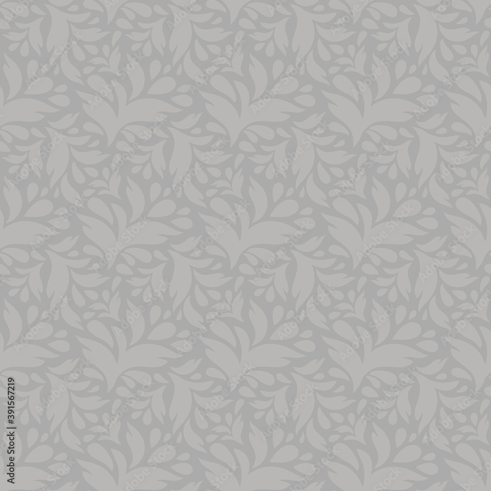 Christmas, winter seamless plant pattern, gray Christmas, winter seamless plant pattern, gray