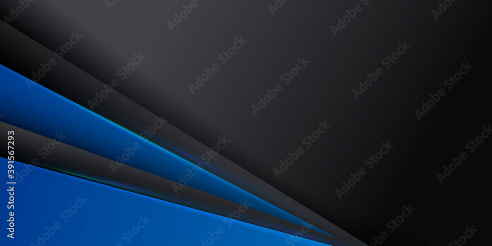 Trendy composition of blue technical shapes on black background. Dark metallic perforated texture design. Technology illustration. Vector header banner Trendy composition of blue technical shapes on black background. Dark metallic perforated texture design. Technology illustration. Vector header banner