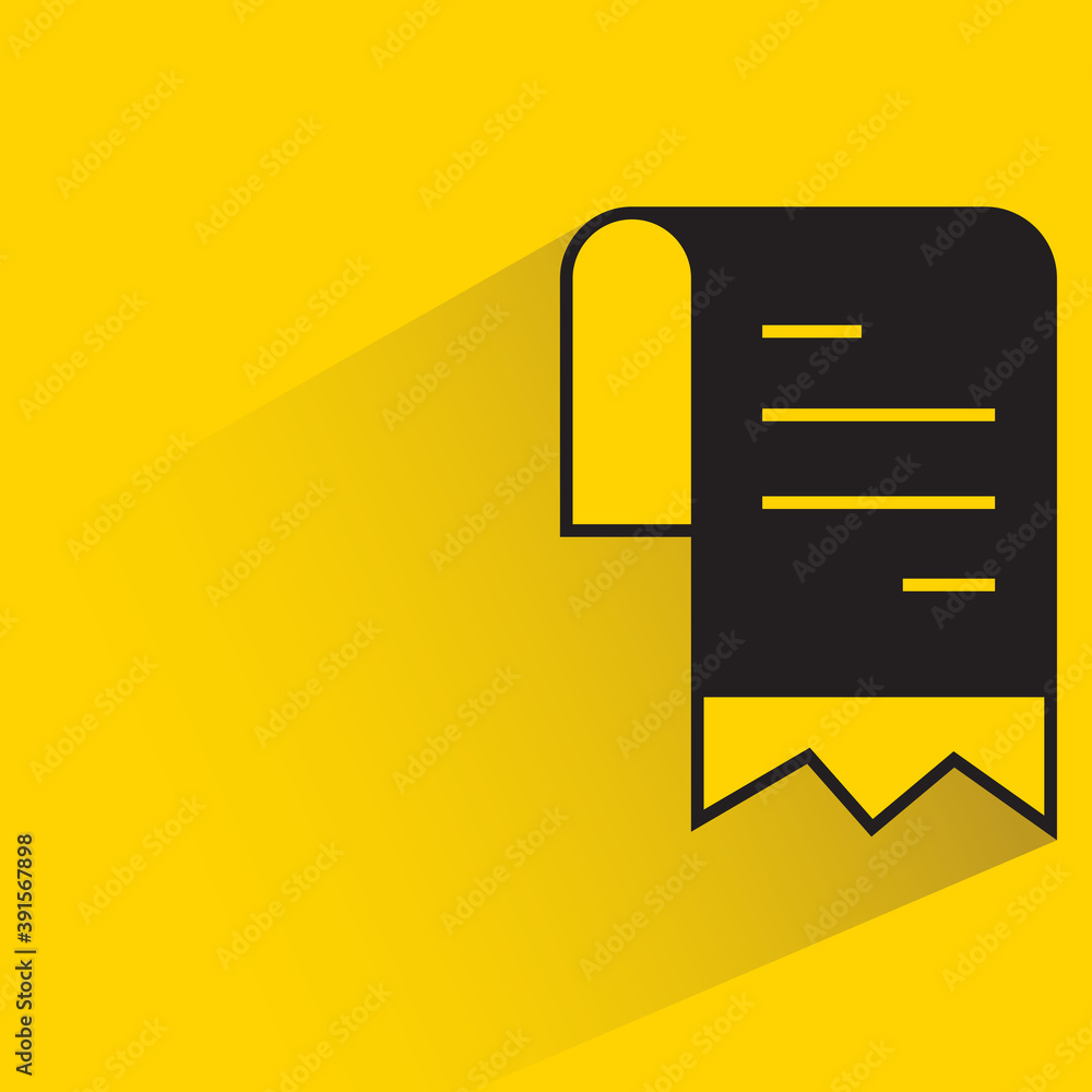 bill drop shadow on yellow background bill drop shadow on yellow background