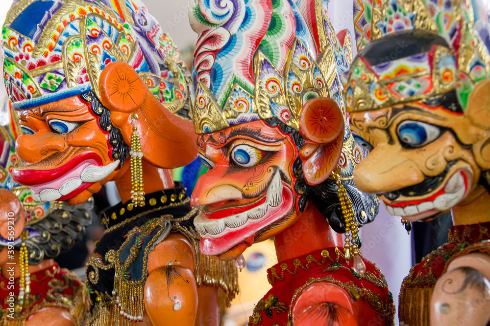 Wooden Puppet called Wayang Golek originated from Indonesia