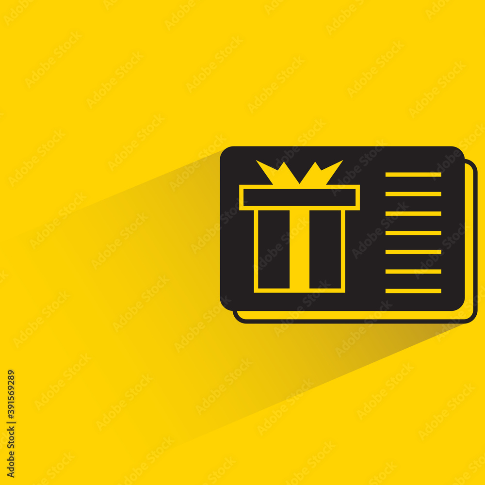 gift voucher drop shadow on yellow background gift voucher drop shadow on yellow background