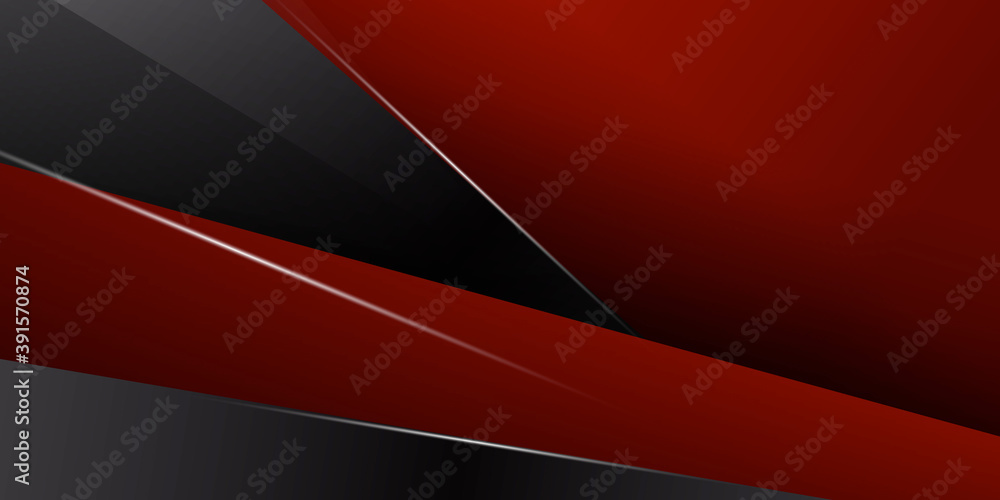 Abstract black and red tech wavy triangles banner design Abstract black and red tech wavy triangles banner design