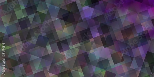 Light Purple vector template with crystals, triangles.