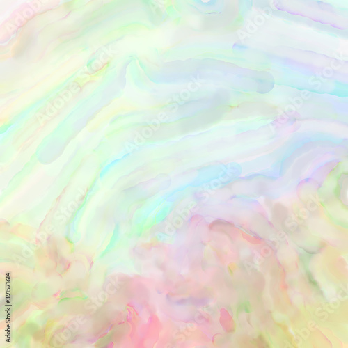 Watercolor abstract painting with pastel colors. Soft color painted illustration of calming composition for poster  wall art  banner  card  book cover or packaging. Modern brush strokes painting.