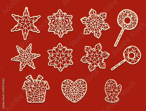 Картината върху платно Carved openwork decorations for cutting out of paper or on a plotter